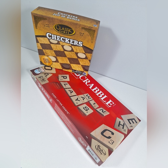 Scrabble Game Bonus Checkers Game - Picture 1 of 12